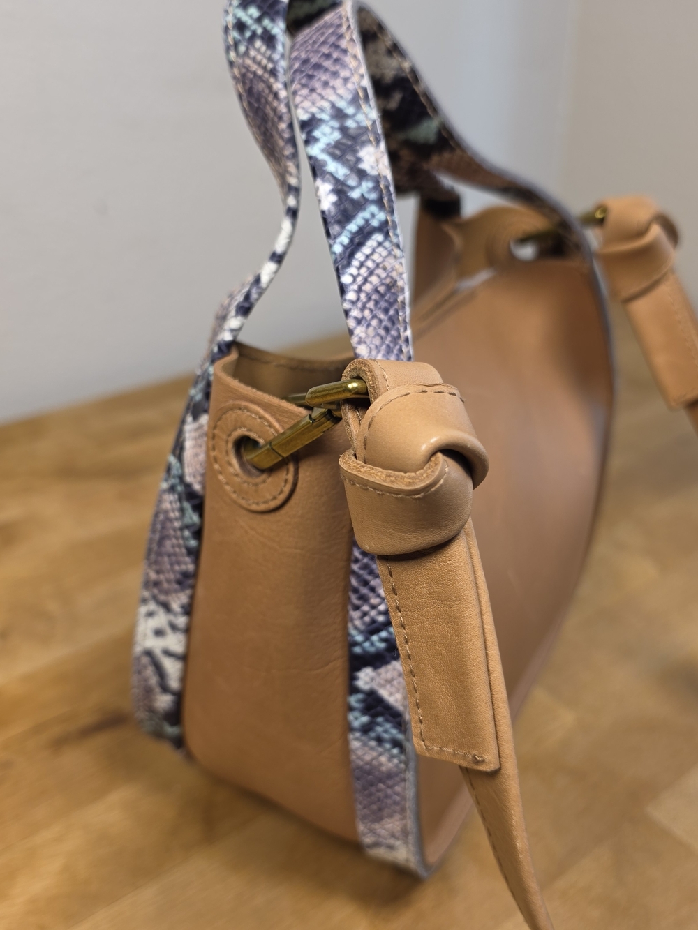 Madewell The Sydney Crossbody Bag Snake Embossed Leather Handbag NWT MD183 - Picture 12 of 15
